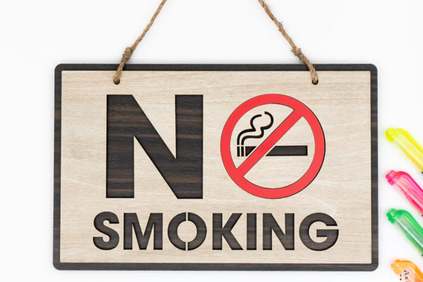 Biển no smoking gỗ