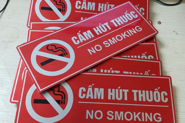 Biển No Smoking mica