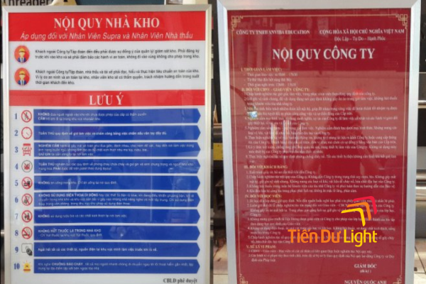 Biển nội quy mica