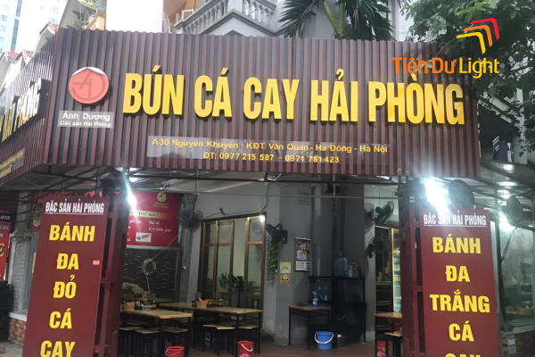 Biển quảng cáo bún cá đẹp thu hút thực khách