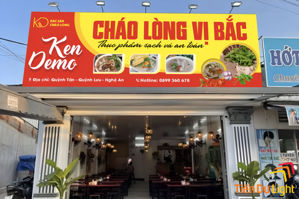 Bảng hiệu cháo lòng đẹp bắt mắt