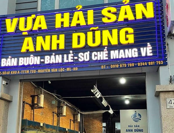 Biển quảng cáo hải sản độc đáo, thu hút, nổi bật