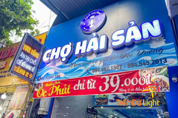 Mẫu biển quảng cáo hải sản đẹp