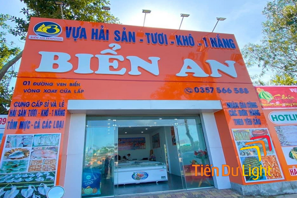 Biển quảng cáo hải sản khô ấn tượng
