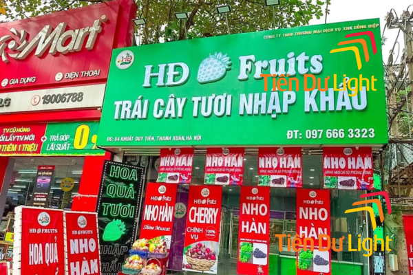 Biển quảng cáo trái cây nhập khẩu