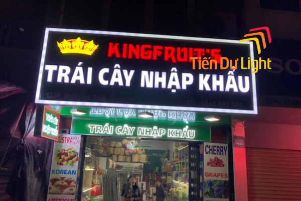 Biển quảng cáo trái cây nhập khẩu đẹp