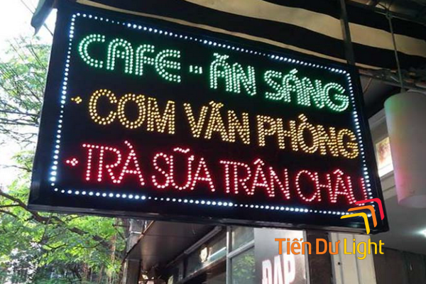 Biển vẫy led quảng cáo quán ăn sáng
