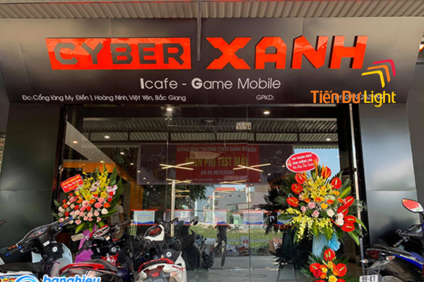 Biển quảng cáo quán game chữ nổi alu