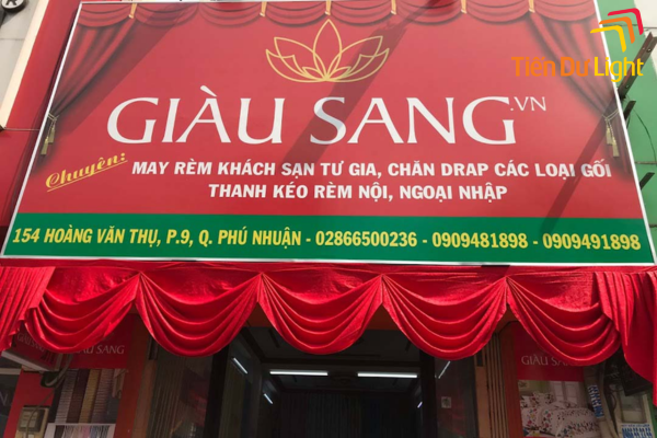 Biển quảng cáo rèm cửa bạt 3M in UV