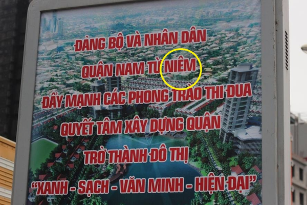 Bảng hiệu sai chính tả gây ảnh hưởng không nhỏ