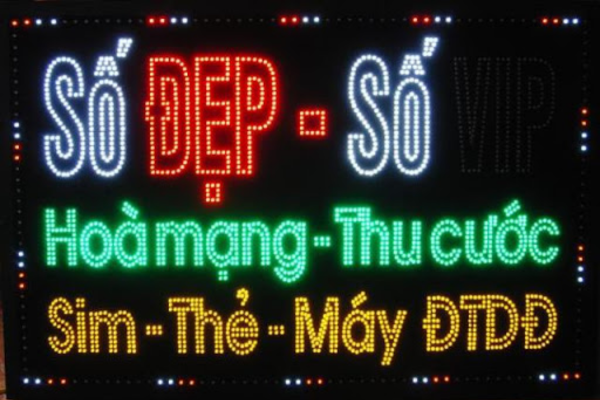 Biển led quảng cáo sim thẻ