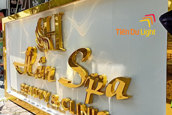 Thiết kế chữ nổi sang trọng bắt mắt