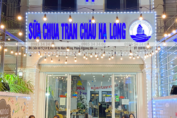 Biển quảng cáo sữa chua chữ nổi 