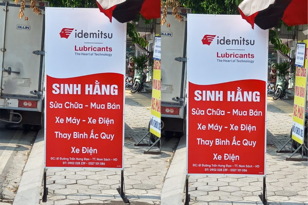 Biển vẫy đứng sửa chữa xe máy