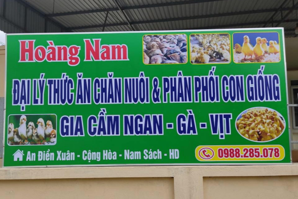 Biển bạt đại lý thức ăn chăn nuôi
