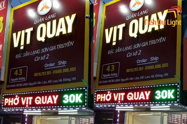 Biển quảng cáo vịt quay led ma trận dễ dàng thay đổi nội dung