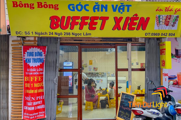 Biển quảng cáo buffe xiên bẩn