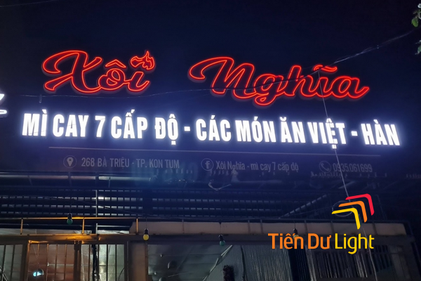 Biển quảng cáo bán xôi kết hợp đèn LED