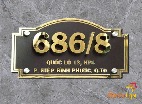 Mẫu biển số nhà biệt thự đẹp, sang trọng
