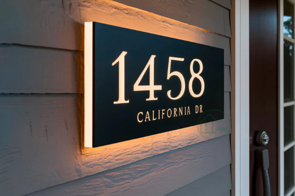 Từ A - Z những điều cần biết về biển số nhà có đèn