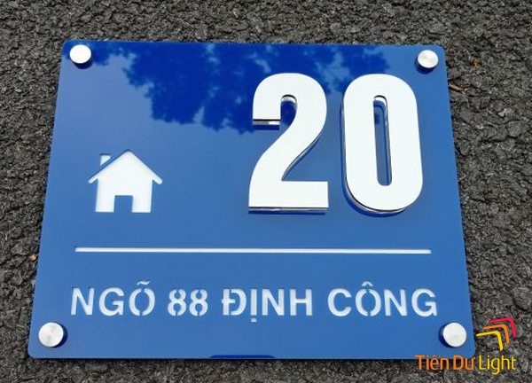 Biển số nhà mica đẹp, độc đáo, bắt mắt