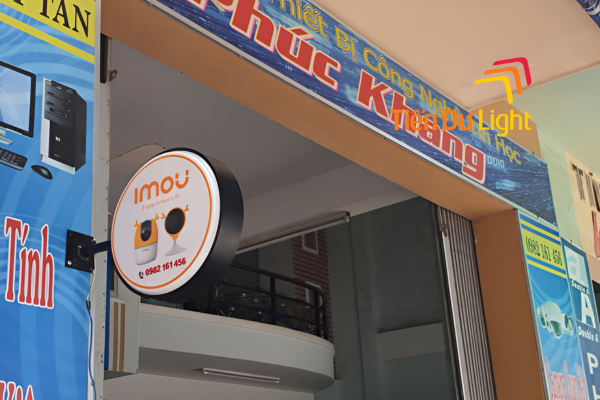 Biển vẫy imou mica hút nổi tròn