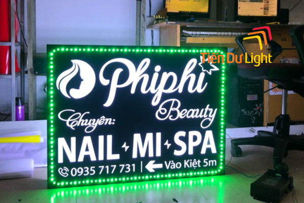 Biển vẫy led âm bản chiếu sáng thu hút tối đa sự chú ý