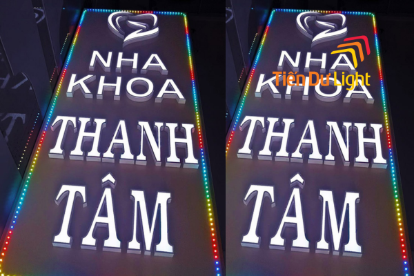 Biển vẫy nha khoa chữ nổi