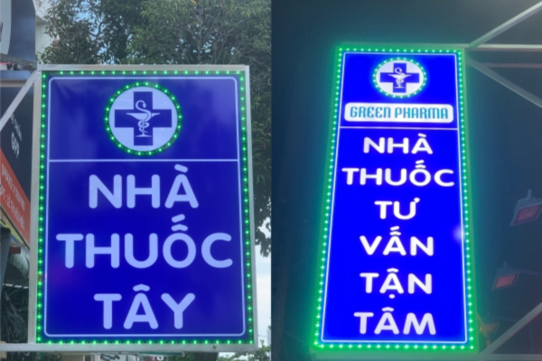 Bảng hiệu quầy thuốc đẹp chuẩn nhận diện