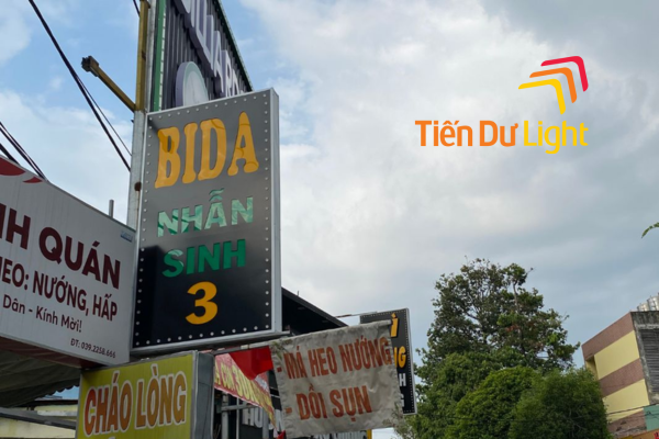 Biển vẫy bida hộp đèn