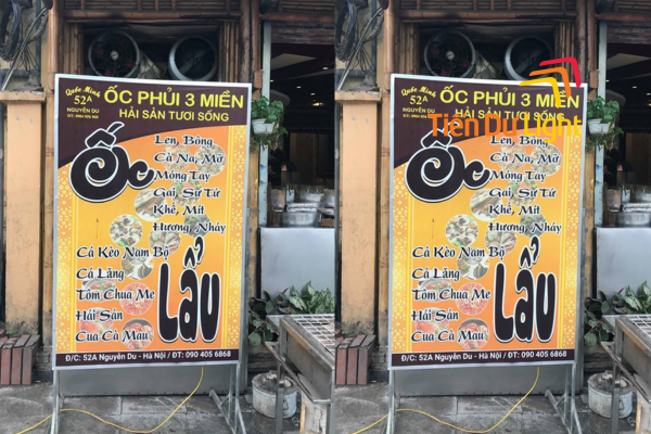 Biển vẫy đúng quán ốc 