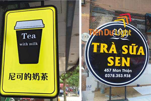 Mẫu biển vẫy quán trà sữa đẹp