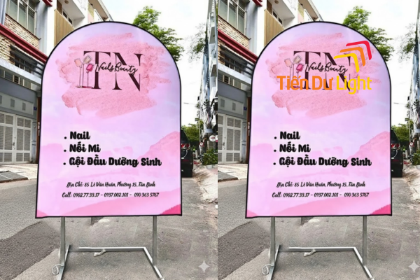 Biển vẫy spa dưỡng sinh được đặt trước mặt tiền