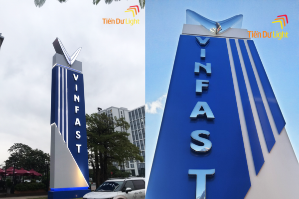 Biển vẫy cần đồng bộ với nhận diện thương hiệu Vinfast