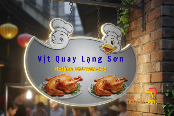 Biển vẫy vịt quay đa dạng kiểu dáng, chất liệu