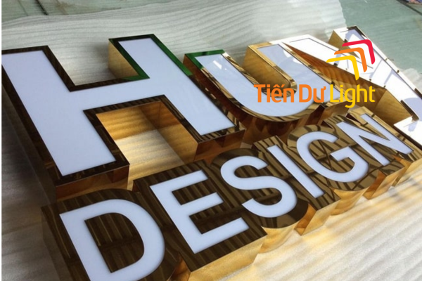 Chữ hộp nổi inox