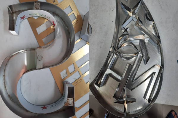 Các loại chữ nổi inox uốn ngược phổ biến