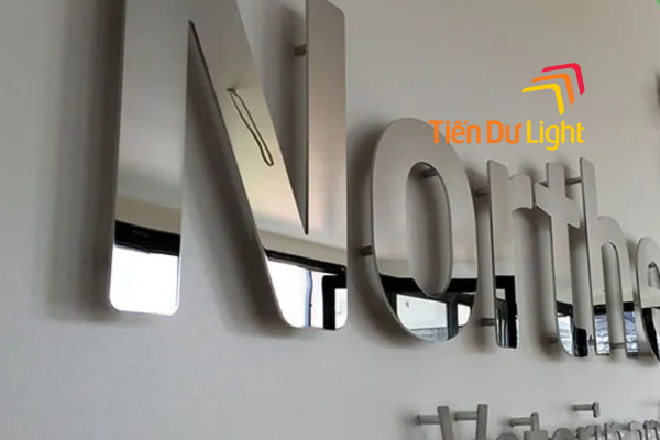 Chữ inox gương trắng