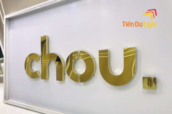 Chữ inox vàng gương