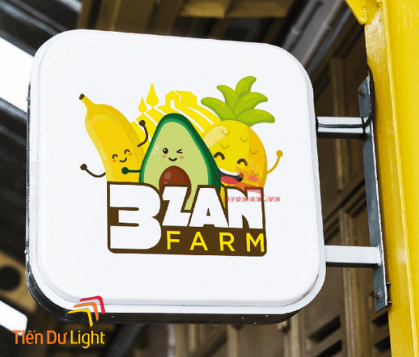 Hộp đèn hút nổi vuông thiết kế theo nhận diện thương hiệu