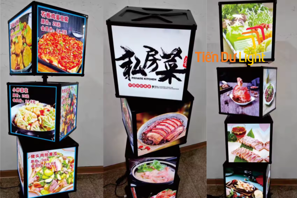 Hộp đèn xoay hình trụ