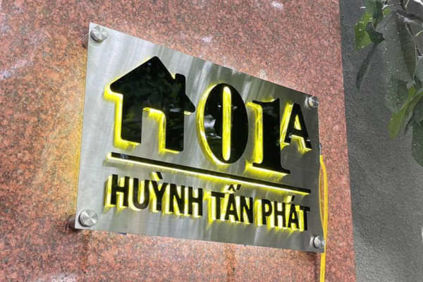 Biển số nhà đèn led hắt chân