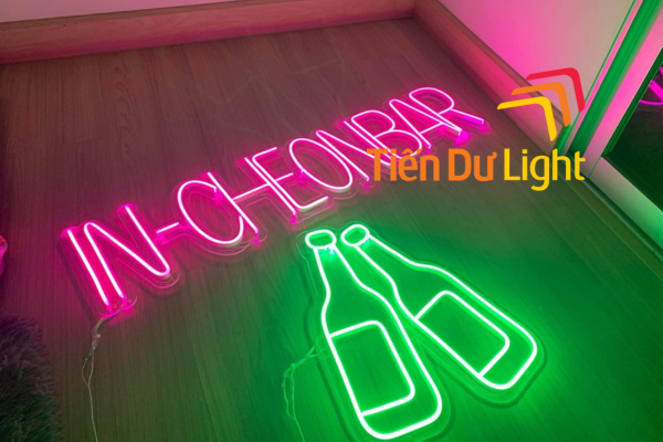 Đèn neon sign tạo hình uốn chữ linh hoạt