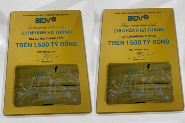 Logo BIDV bằng mica chất lượng