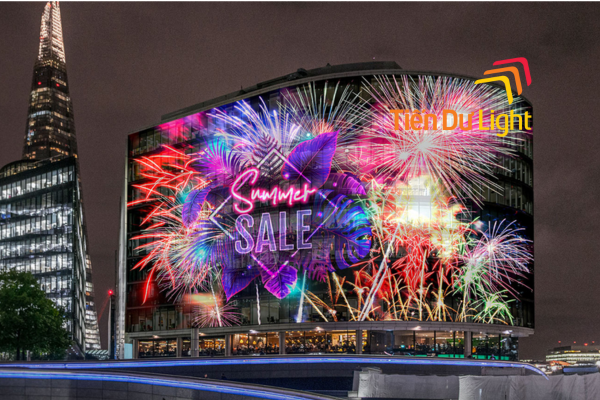 Màn hình led lưới quảng cáo ngoài trời thu hút 