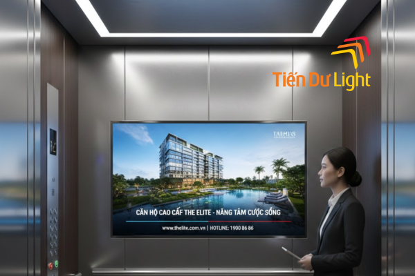 Màn hình led lắp bên trong thang máy
