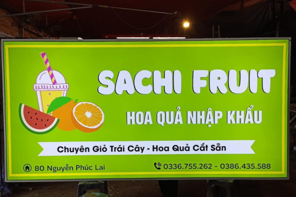 Mẫu biển quảng cáo hoa quả vẫy