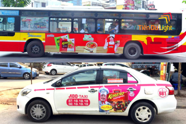 Quảng cáo trên xe taxi hình thức marketing hiệu quả