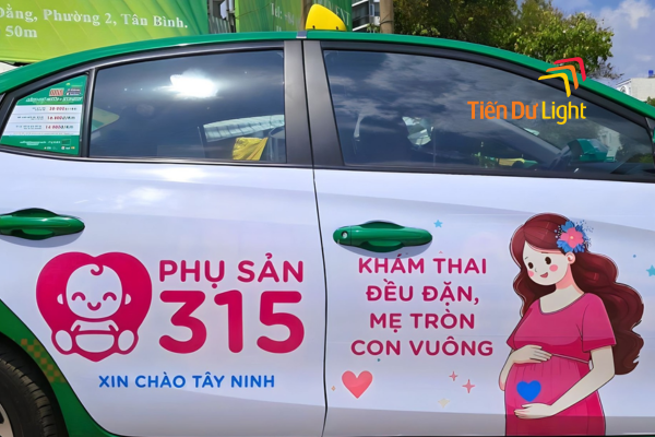 Quảng cáo xe taxi phủ sóng rộng