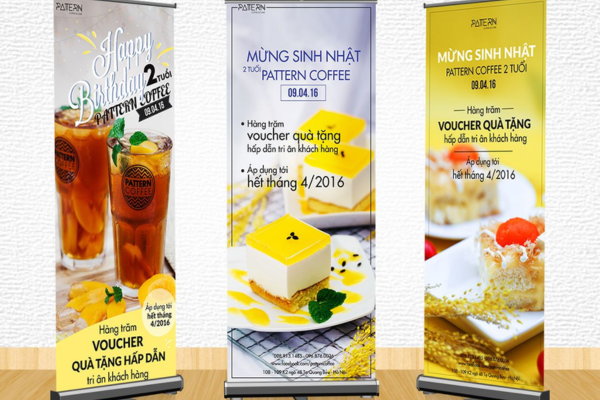 Standee uốn nhôm tiện lợi linh hoạt